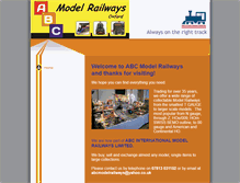 Tablet Screenshot of abcmodelrailways.com